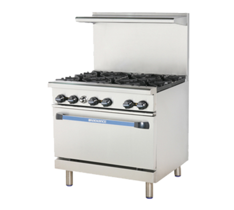 TAR-6 Turbo Air 36" 6-Burner Gas Range w/ (1) Oven-Turbo Air