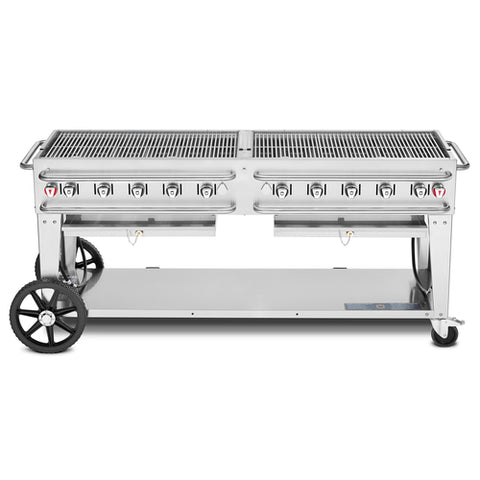 CV-RCB-72RDP-SI-BULK Crown Verity 72" Pro Series Grill Includes Roll Domes, Bun Racks, NGH05 Hose, Under Shelf, LP