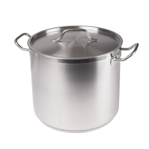 SST-20 Winco 20 Qt. Stainless Steel Stock Pot w/ Lid