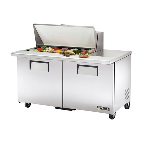True Manufacturing TSSU-60-18M-B-HC 60" Mega-Top Solid Door Refrigerated Sandwich/Salad Prep Table