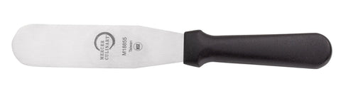 Mercer Culinary M18855P 6" x 1 1/2" Straight Baking and Icing Spatula with Black Polypropylene Handle