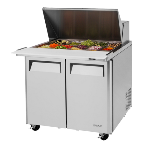 MST-36-15-N6 Turbo Air 36" 2 Door Refrigerated Mega Top Sandwich/Salad Prep Table