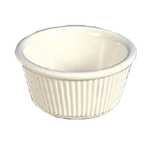 ML531B1 Thunder Group 3 OZ, 3 1/8" FLUTED RAMEKIN, BONE-Thunder Group