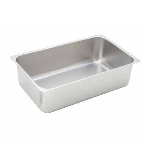 Winco C-WPP Full-Size Stainless Steel Spillage Pan, Flat Edge, 6 in Deep