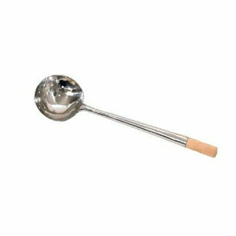 32905 Town 18-1/2" Large Perforated Wok Ladle w/ Wood Handle-TOWN