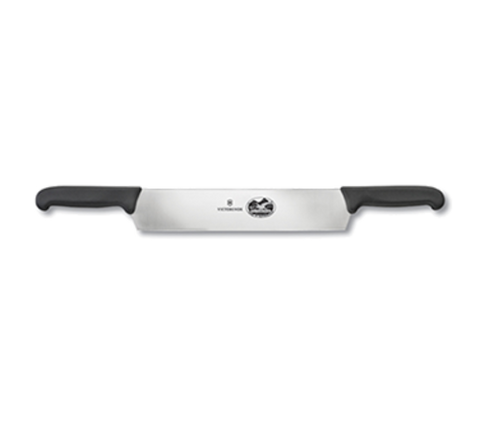 Victorinox 6.1203.30 Double Handle Cheese Knife, 12" Blade, Black Nylon Handles