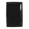 29115Bk Tgroup Plate, 15"X5-1/4" Deep, Rectangular, Melamine, Black-Thunder Group