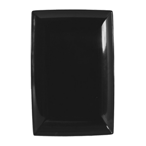 29115Bk Tgroup Plate, 15"X5-1/4" Deep, Rectangular, Melamine, Black-Thunder Group