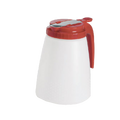 748R Tablecraft 48 Oz. Polyethylene All Purpose Dispenser w/ Red ABS Top-Tablecraft Products