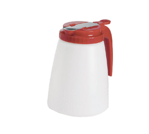 748R Tablecraft 48 Oz. Polyethylene All Purpose Dispenser w/ Red ABS Top-Tablecraft Products