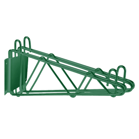 WBEP214 Thunder Group 14" DIRECT WALL BRACKET, DOUBLE SHELF SUPPORT, GREEN EPOXY