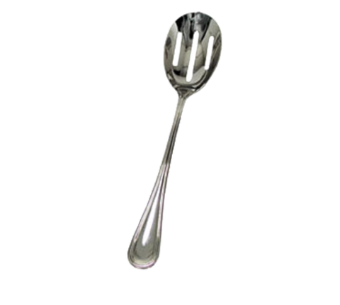 1880 Hospitality RE-118 11-1/4" Heavy Duty 18/8 Stainless Steel Slotted Banquet Serving Spoon