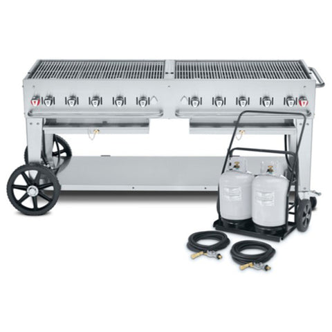 CV-MCC-72 Crown Verity 72" Club Series Mobile Cart Grill with Tank Cart, NG