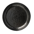 10736 TableCraft Products Round Platter, 8.5&quot;, Crackle Pattern, Black Powder Coated Finish-Tablecraft Products