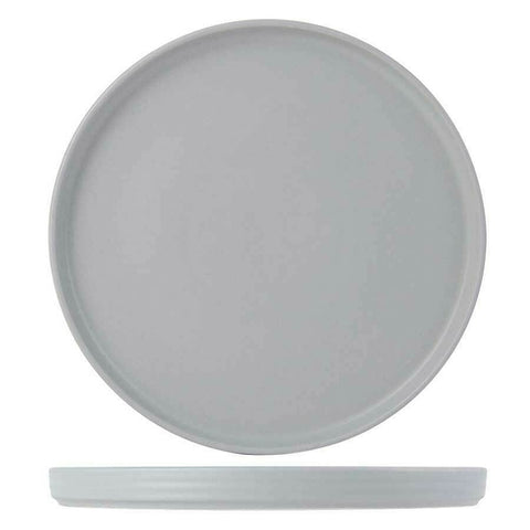 VGAS106 Tuxton Matte Gray 10 3/4" Straight-Sided China Plate