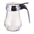 G-115 Winco 6 oz. Glass Syrup Dispenser w/ Chrome Plated Top-WINCO