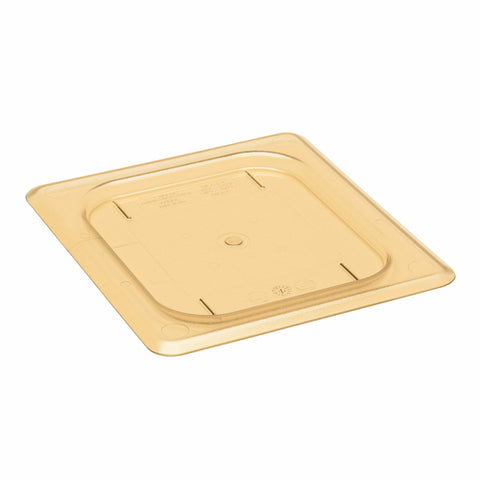 Cambro 60HPC150 H-Pan 1/6 Size Amber High Heat Flat Food Pan Cover