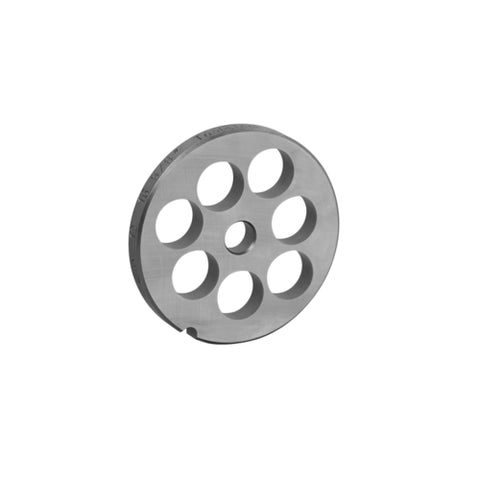 Alfa International 12 5/8 HBLS Meat Grinder Plate - #12 Hub, 5/8" Hole Size