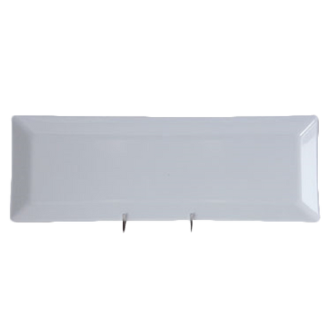 29115WT Thunder Group 15" x 5-1/4" Classic White Melamine Rectangular Plate