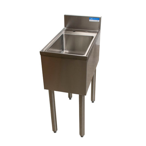 BK Resources UB4-21-1014HSS Underbar Dump Sink, 1 Compartment, No Drainboard