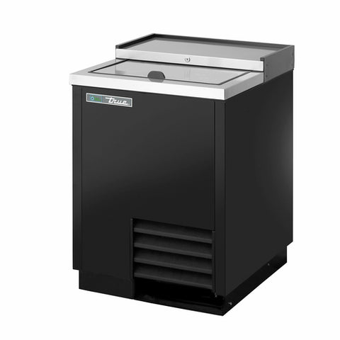 True Manufacturing TD-24-7-HC Solid Slide Lid Deep Well Horizontal Bottle Cooler