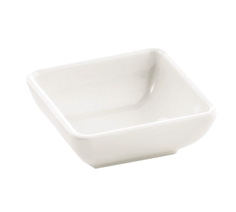 MB21 Tablecraft Frostone 2 Oz. White Square Melamine Sauce Bowl-Tablecraft Products