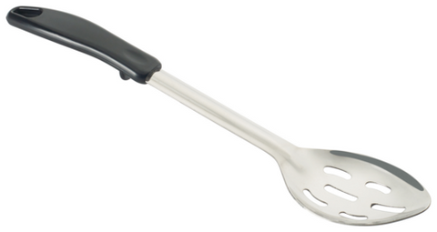 BHSP-13 Winco 13" Heavy-Duty Slotted Basting Spoon w/ Hang Hook-WINCO