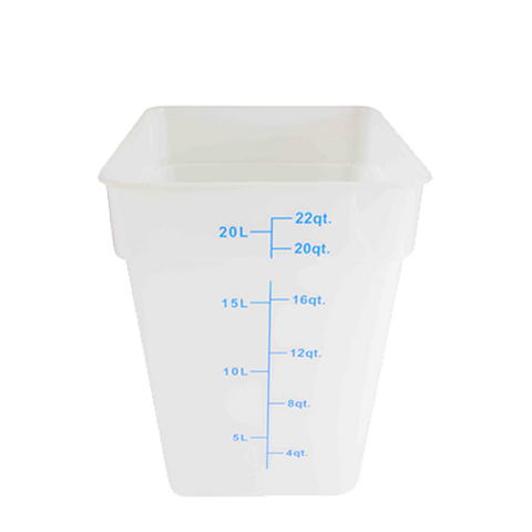 PLSFT022TL Thunder Group 22 Qt. Translucent Square Food Storage Container