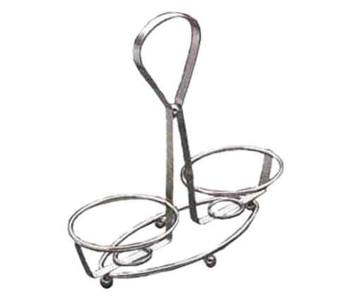 Tablecraft Products 608R Modern Collection Chrome Plated Oil and Vinegar Cruet Rack