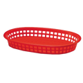 1076R Tablecraft 10-5/8" x 7" x 1-1/2" Red Chicago Platter Basket-Tablecraft Products