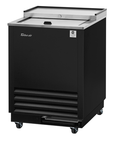 TBC-24SB-GF-N6 Turbo Air 25" 1-Section Black Glass Chiller w/ 48 Mug Capacity-Turbo Air