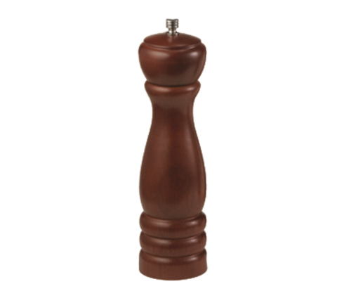 TableCraft PM1908 8-3/4" Wood Pepper Mill with Mahogany Finish