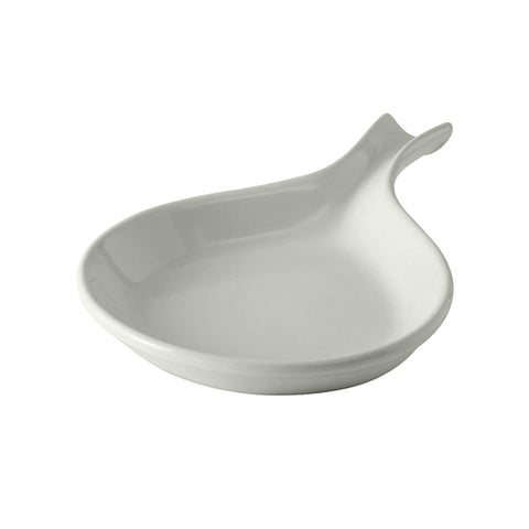 Tuxton China BWP-130 28.5 oz. White China Fry Pan Server
