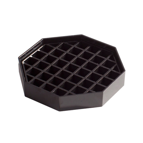 Winco DT-45 4-1/2" Black Plastic Drip Tray, 4-Pack