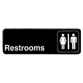 PLIS9315BK Thunder Group 9" x 3" Restrooms Information Sign-Thunder Group