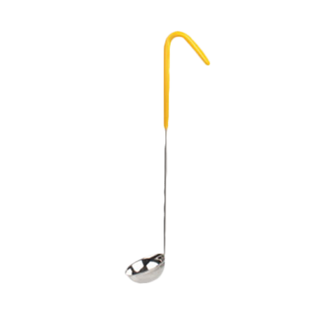 Thunder Group SLOL202 1 oz. Stainless Steel Serving Ladle with Yellow Vinyl Handle
