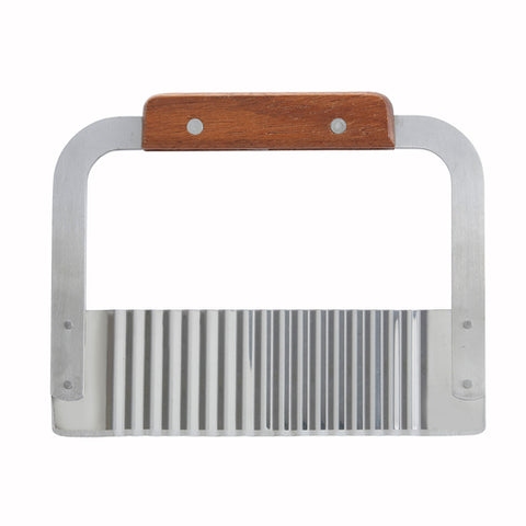 Winco SRT-7 7" Stainless Steel Serrator with Wooden Handle