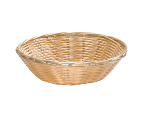 Tablecraft Products 1175W Round Natural Polypropylene Woven Basket, 8-1/2" x 2-1/4"