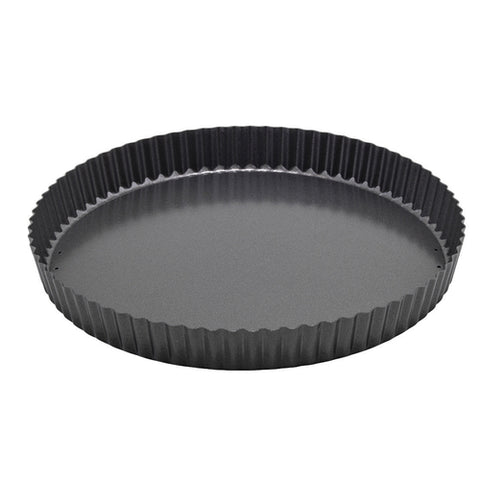Winco FQP-12 12" Non-Stick Aluminized Carbon Steel Quiche Pan