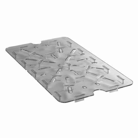 Cambro 1218DSCW135 Camwear Clear Polycarbonate Food Storage Box Drain Shelf