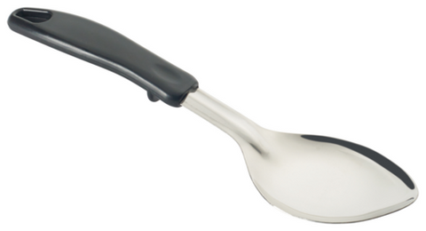 BHOP-11 Winco 11" Heavy-Duty Solid Basting Spoon w/ Hang Hook
