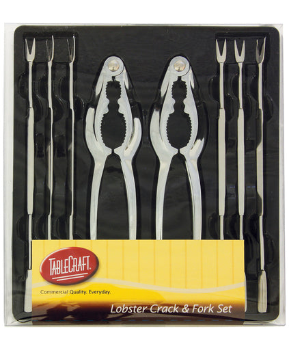 Tablecraft H76984 8-Piece Seafood Kit (2 Lobster Crackers and 6 Fork Picks)