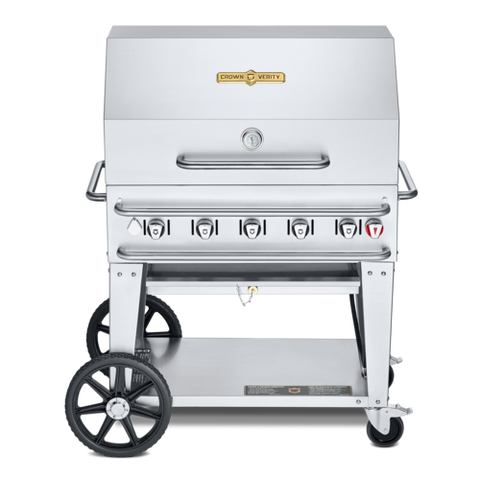 CV-RCB-36RDP Crown Verity 36" Pro Series Grill Includes Crash Bar, Roll Dome, Bun Rack, LP