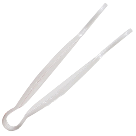 Thunder Group PLFTG012CL Clear Polycarbonate Flat-Grip Tongs, 12" (12 per Case)