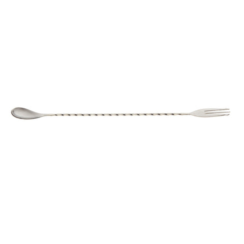 Mercer Culinary Barfly M37015 12 3/8" Stainless Steel Bar Spoon with Fork End