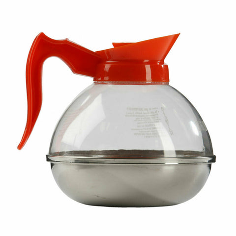 Libertyware CPOT-D 64 oz. Decaf Coffee Pot Decanter with Orange Handle