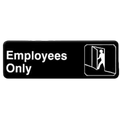 PLIS9304BK Thunder Group 9" x 3" Employees Only Information Sign-Thunder Group