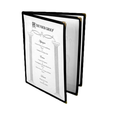 PLMENU-L3BL Thunder Group 8-1/2" x 11" Blue 3 Page Menu Cover-Thunder Group