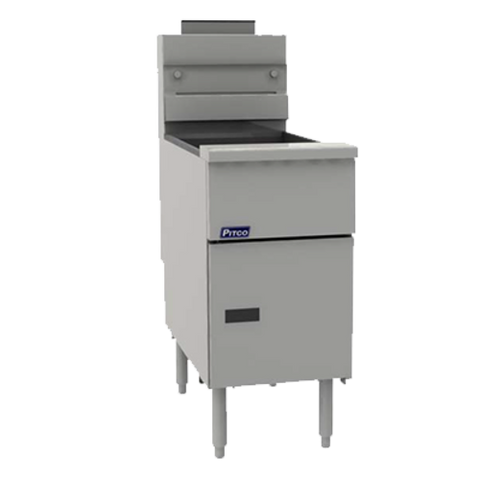 VF-35S NAT Pitco 35 lb. Stainless Steel Floor Fryer - NG-PITCO/MAGIKITCH'N