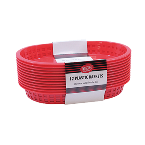 Tablecraft Products C1076R Red Chicago Plastic Serving Basket